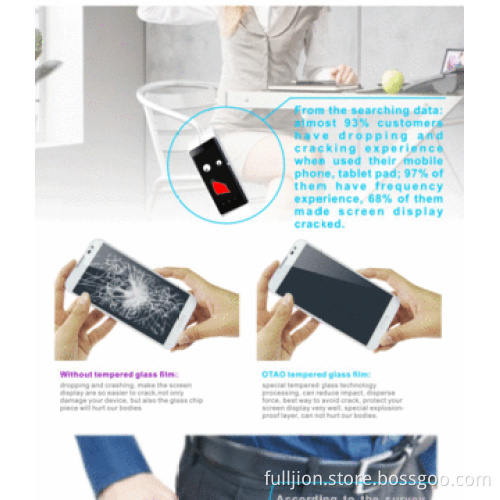 0.2mm 2.5D curved angle tempered-glass mobile phone screen protectors for LG Optimus G Pro F240K